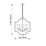 ENDON Edrea 4Lt Pendant