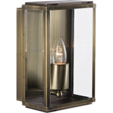 BOX - Outdoor Wall Light - Antique Brass, Rustic Brown or Black Metal
