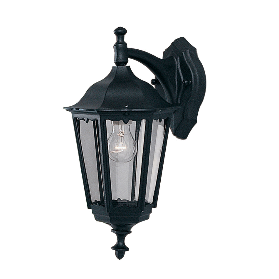 SEARCHLIGHT ALEX Outdoor Wall Light - Black Metal & Glass