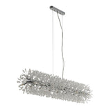 SEARCHLIGHT SUNBURST 16Lt Bar Pendant - Chrome Metal & Crystal Beads