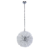 SEARCHLIGHT SUNBURST 7Lt Pendant - Chrome Metal & Crystal Beads