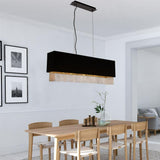 SEARCHLIGHT Fringe 4Lt Ceiling Pendant - Black Shade & Gold Chain