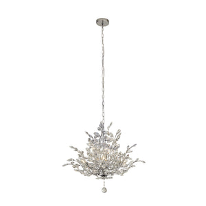 SEARCHLIGHT BOUQUET 7Lt Pendant - Chrome Metal & Crystal