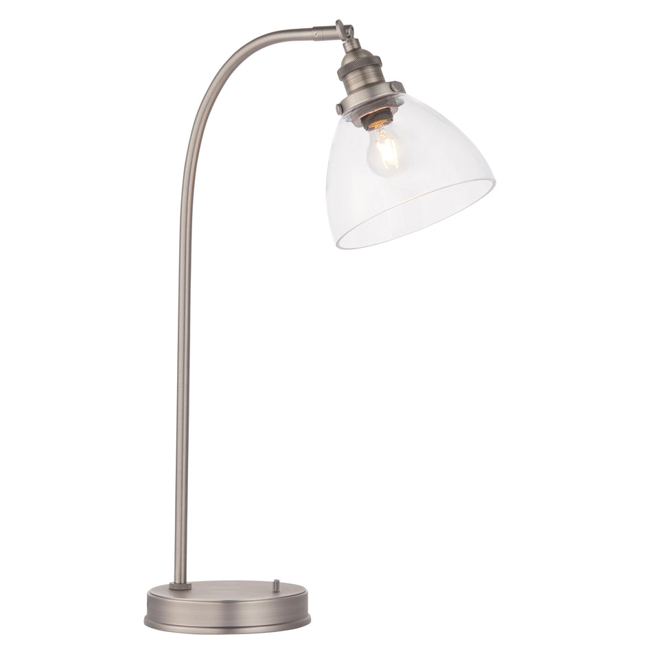 Hansen Task Table Lamp - Resto Style, Brushed Silver