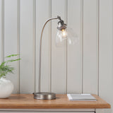 ENDON Hansen Task Table Lamp - Brushed Silver