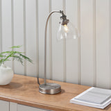 ENDON Hansen Task Table Lamp - Brushed Silver