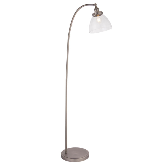 ENDON Hansen Task Floor Lamp - Brushed Silver