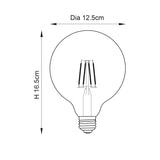 ENDON E27 LED filament globe 125mm