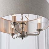 ENDON Highclere 3Lt Pendant - Brushed Chrome Natural