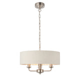 ENDON Highclere 3Lt Pendant - Brushed Chrome Natural