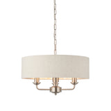 ENDON Highclere 3Lt Pendant - Brushed Chrome Natural