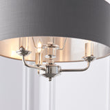 ENDON Highclere 3Lt Pendant - Bright Nickel Charcoal