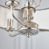 ENDON Highclere 3Lt Pendant - Bright Nickel Charcoal