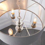 ENDON Highclere 3Lt Pendant - Bright Nickel Charcoal