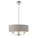 ENDON Highclere 3Lt Pendant - Bright Nickel Charcoal