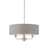 ENDON Highclere 3Lt Pendant - Bright Nickel Charcoal