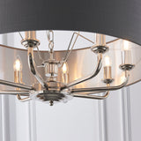 ENDON Highclere 8Lt Pendant - Bright Nickel Charcoal