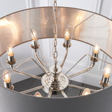 ENDON Highclere 8Lt Pendant - Bright Nickel Charcoal