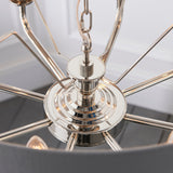 ENDON Highclere 8Lt Pendant - Bright Nickel Charcoal