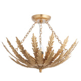 ENDON Delphine 3Lt Flush - Gold Leaf