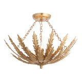 ENDON Delphine 3Lt Flush - Gold Leaf