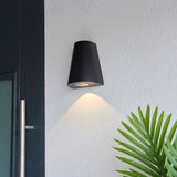 ENDON Helm Wall Light - Black Metal