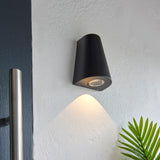 ENDON Helm Wall Light - Black Metal