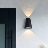 ENDON Helm 2Lt Wall Light - Black Metal