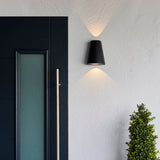 ENDON Helm 2Lt Wall Light - Black Metal