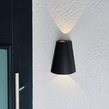 ENDON Helm 2Lt Wall Light - Black Metal