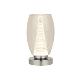 SEARHLIGHT Cyclone Table Lamp - Chrome Metal & Clear Glass