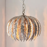 ENDON Delphine Pendant Small - Silver Leaf