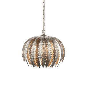 ENDON Delphine Pendant Small - Silver Leaf