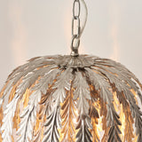 ENDON Delphine Pendant Small - Silver Leaf