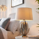 ENDON Delphine Table Lamp - Silver Leaf