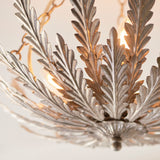 ENDON Delphine 3Lt Flush - Silver Leaf