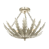 ENDON Delphine 3Lt Flush - Silver Leaf