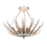 ENDON Delphine 3Lt Flush - Silver Leaf