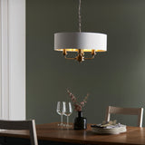 ENDON Highclere 3Lt Pendant - Antique Brass Vintage