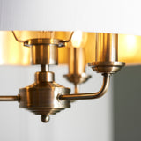 ENDON Highclere 3Lt Pendant - Antique Brass Vintage