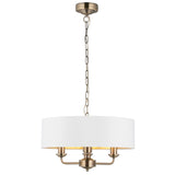 ENDON Highclere 3Lt Pendant - Antique Brass Vintage