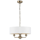 ENDON Highclere 3Lt Pendant - Antique Brass Vintage