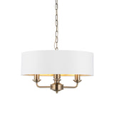 ENDON Highclere 3Lt Pendant - Antique Brass Vintage