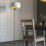 ENDON Highclere 3Lt Floor Lamp - Antique Brass Vintage