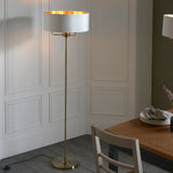 ENDON Highclere 3Lt Floor Lamp - Antique Brass Vintage