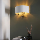 ENDON Highclere 2Lt Wall Light - Antique Brass Vintage