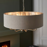 ENDON Highclere 8Lt Pendant - Brushed Chrome Natural