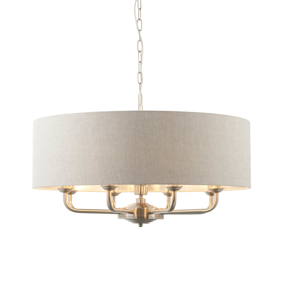 ENDON Highclere 8Lt Pendant - Brushed Chrome Natural