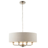 ENDON Highclere 8Lt Pendant - Brushed Chrome Natural