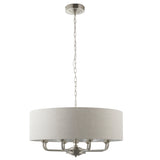 ENDON Highclere 8Lt Pendant - Brushed Chrome Natural